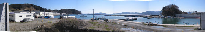 写真：広田漁港（平成31年4月現在の復旧状況）