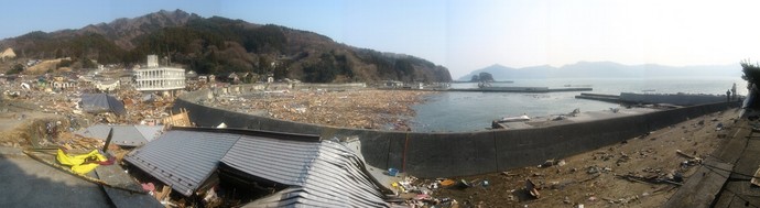 写真：崎浜漁港（平成23年3月震災時）