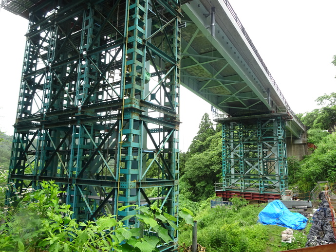 一般国道343号板木橋の工事状況写真