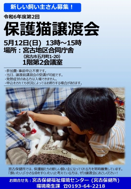 保護猫譲渡会ポスター