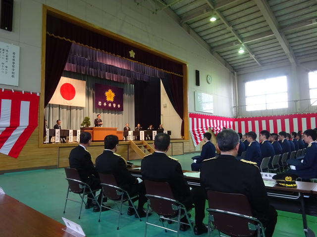 写真：警察学校初任科入校式