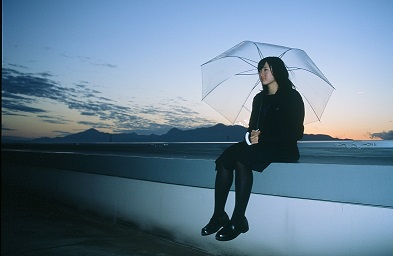 展示中の作品写真：空色の傘