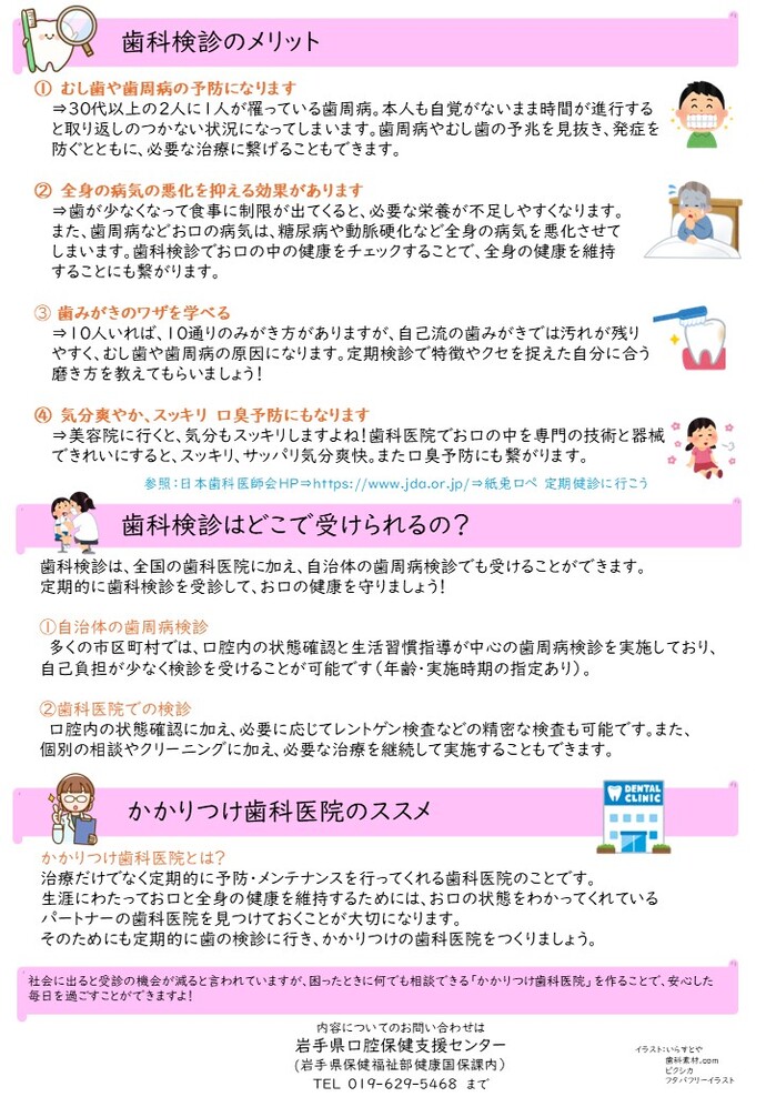 歯科検診を受けよう（裏）