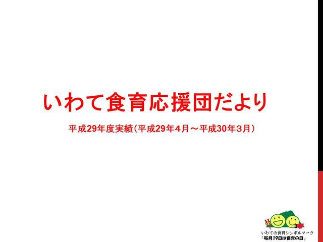 いわて食育応援団だよりの表紙