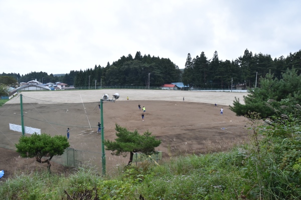 The completed school yard at the Noda Middle School