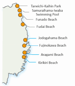 map beaches iwate