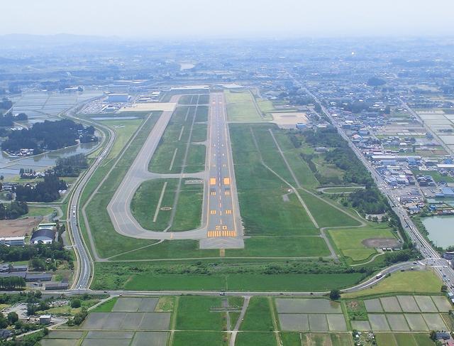 写真：空から見た「いわて花巻空港」2