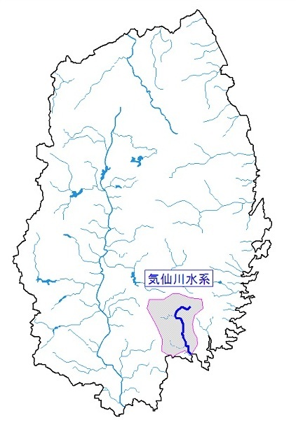 気仙川水系図