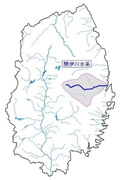 閉伊川水系図