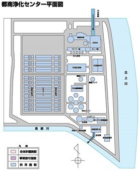 都南浄化センター平面図