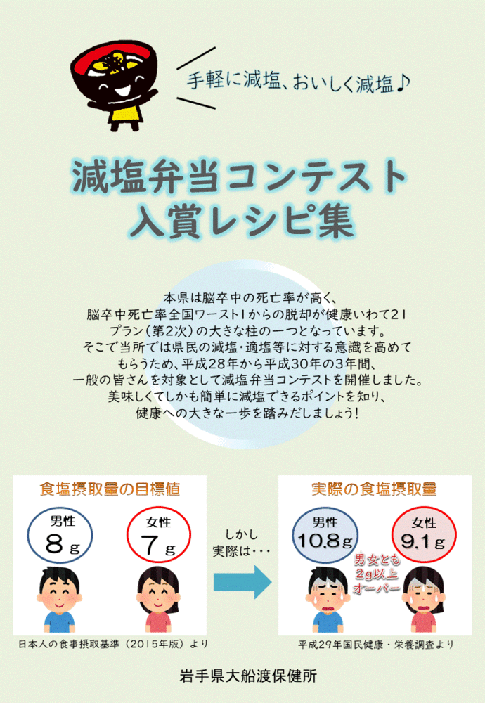 減塩弁当コンテスト入賞レシピ集