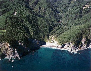 槇木沢漁港の航空写真