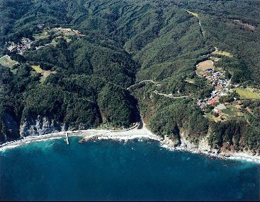 青野滝漁港の航空写真