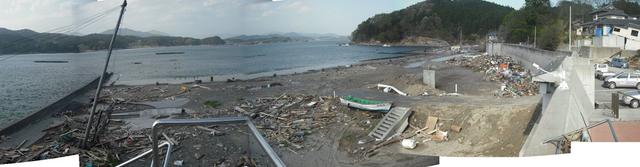 写真：六ケ浦漁港（平成23年3月震災時）