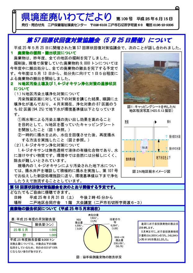 県境産廃いわてだより第109号