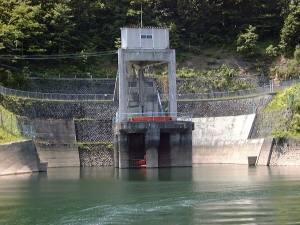 岩洞第一発電所の取水口の写真