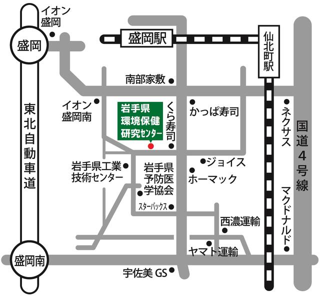 岩手県環境保健研究センター地図