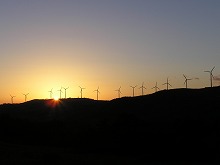 釜石市和山高原から見る夕景の景観