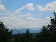 盛岡市岩山展望台から見る早池峰山の景観