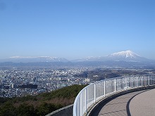 盛岡市の岩山展望台から見るの景観