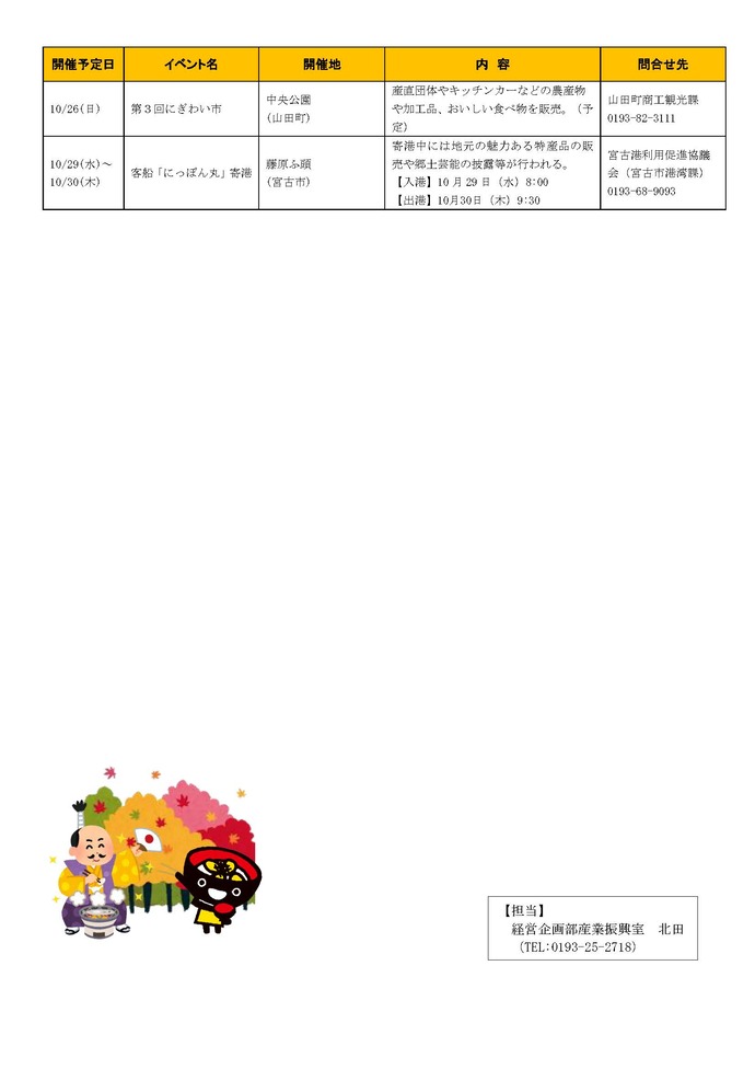 観光イベント情報ページ4
