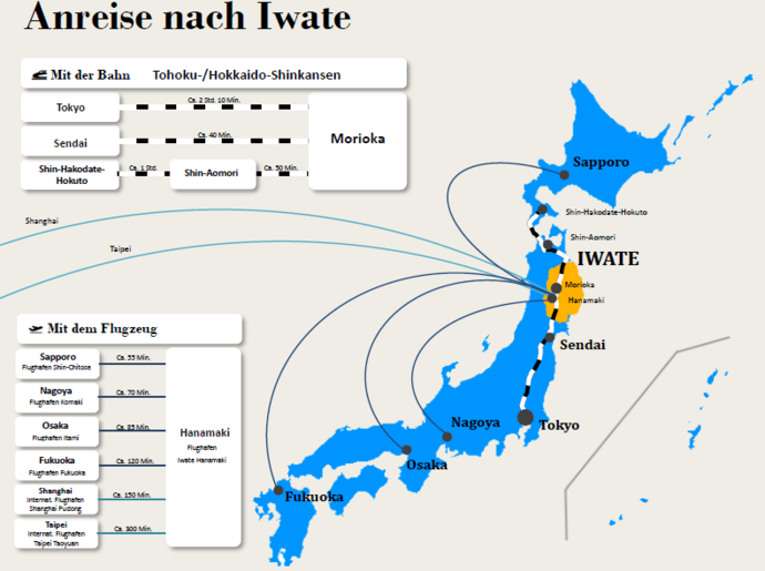 Informationen zur Anreise nach Iwate 