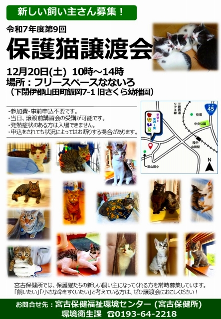 保護猫譲渡会ポスター