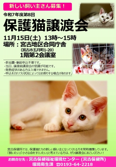 第8回保護猫譲渡会ポスター