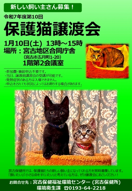 第10回保護猫譲渡会ポスター