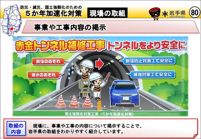 事業や工事内容の掲示