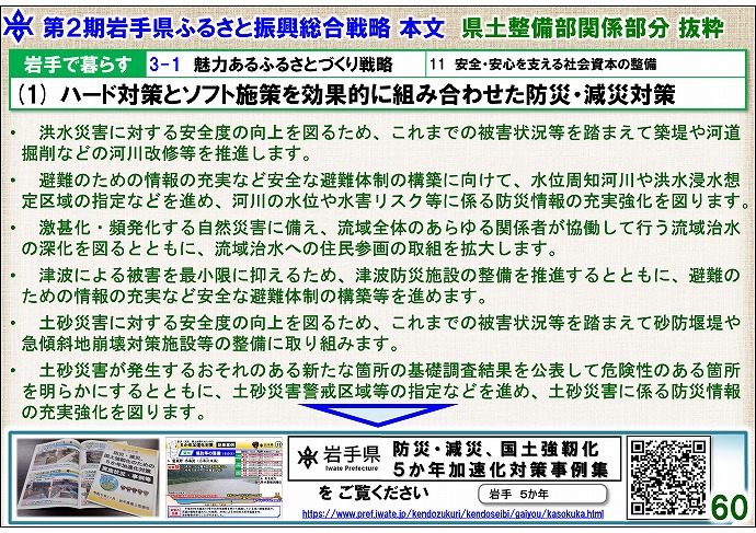 (1) ハード対策とソフト施策を効果的に組み合わせた防災・減災対策