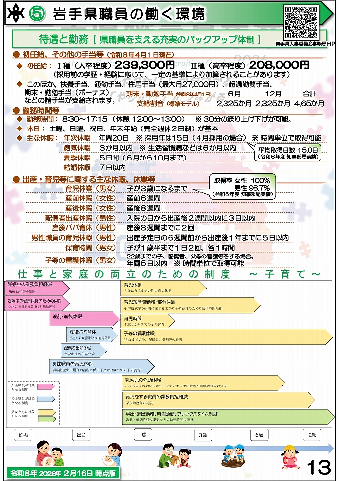 岩手県県土整備部 技術系職員募集ガイドブック【総合土木】13ページ