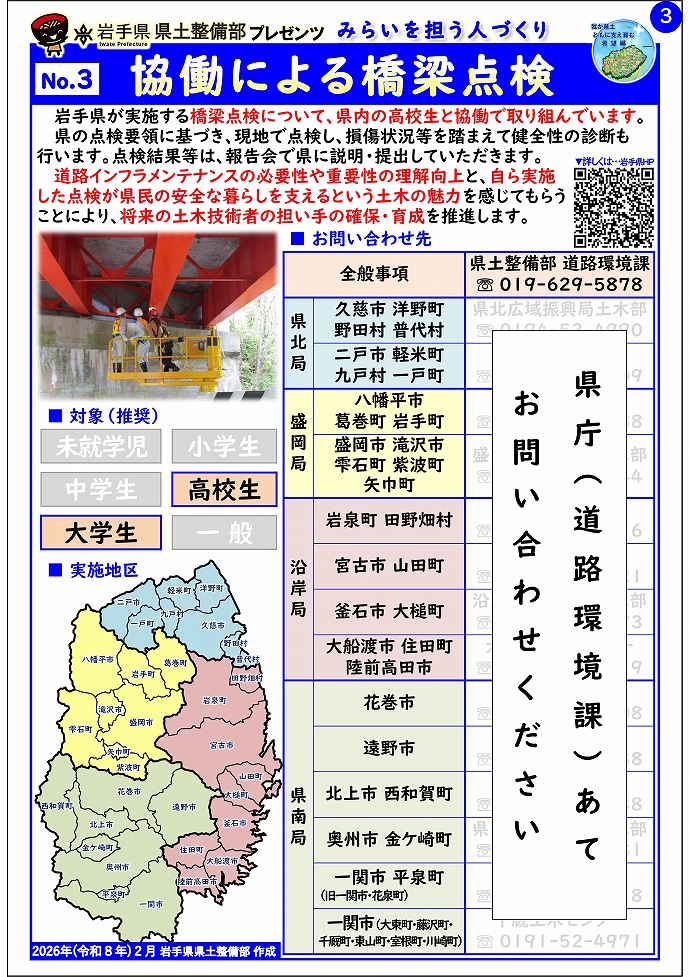 No.3　協働による橋梁点検