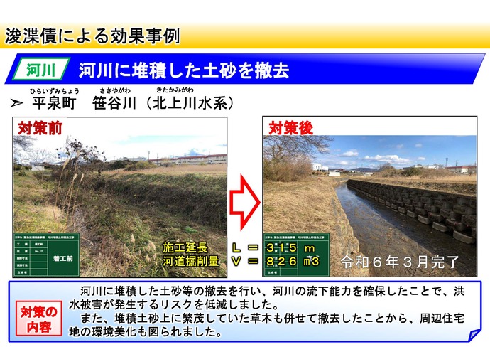 【令和7年5月19日掲載】県内全域で、河川等の浚渫等（堆積土砂の撤去や繁茂する樹木の伐採）が進められています！