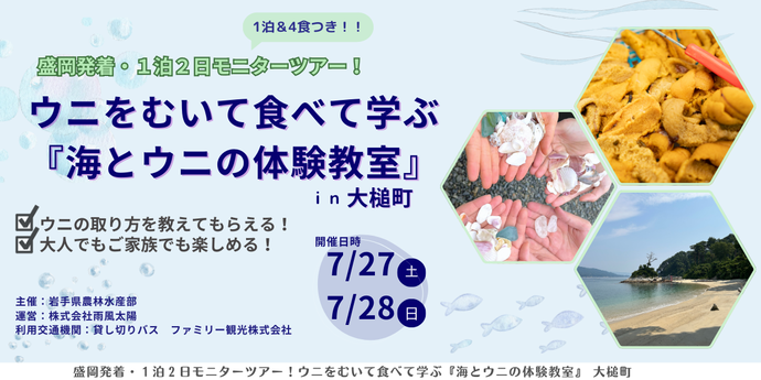 ウニをむいて食べて学ぶ　海とウニの体験教室