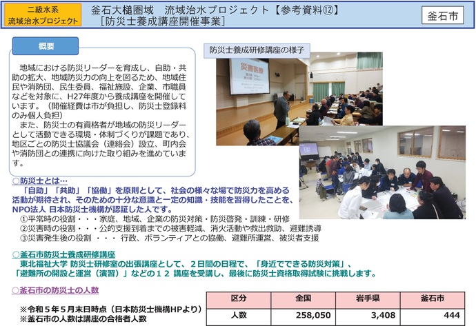 【令和7年10月23日掲載】岩手県内の流域治水プロジェクトを紹介します!~「釜石大槌圏域流域治水プロジェクト」