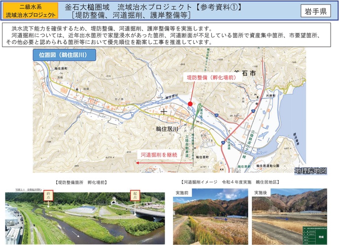 【令和7年10月7日掲載】岩手県内の流域治水プロジェクトを紹介します!~「釜石大槌圏域流域治水プロジェクト」