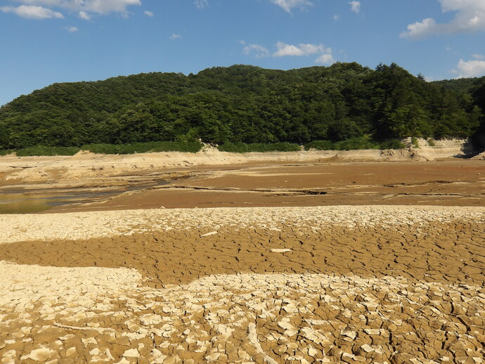 入畑ダムの様子(上流広場付近)