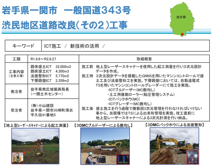 【令和8年1月27日掲載】岩手県県土整備部発注のICT活用工事の事例を紹介します！～いわての建設業の生産性向上