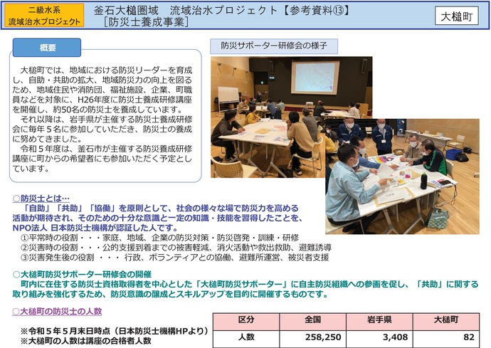 【令和7年10月24日掲載】岩手県内の流域治水プロジェクトを紹介します!~「釜石大槌圏域流域治水プロジェクト」