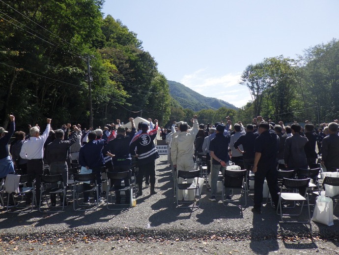 【令和7年10月21日掲載】岩手県が整備を進めている一般国道340号和井内～押角工区にて「国道340号宮古岩泉間整備促進住民総決起大会」が開催されました！