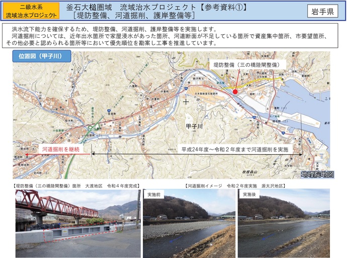 【令和7年10月6日掲載】岩手県内の流域治水プロジェクトを紹介します！～「釜石大槌圏域流域治水プロジェクト」