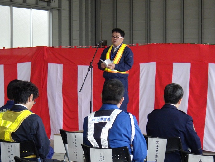 除雪出動式の挨拶の様子（3）