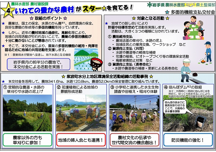 いわての 豊かな農村 がスター★を育てる！