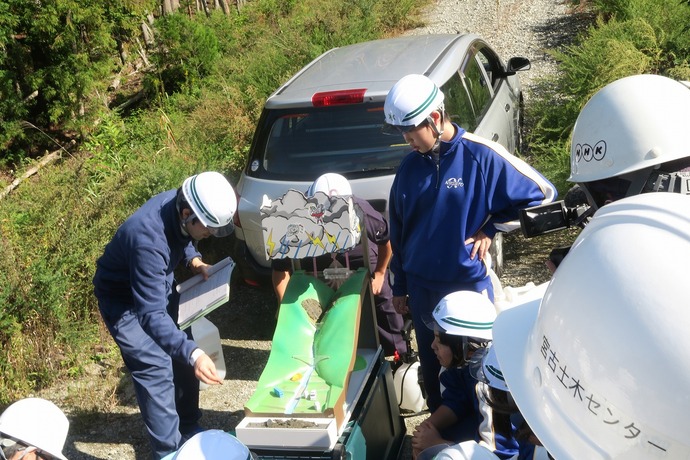 土砂災害模型実験