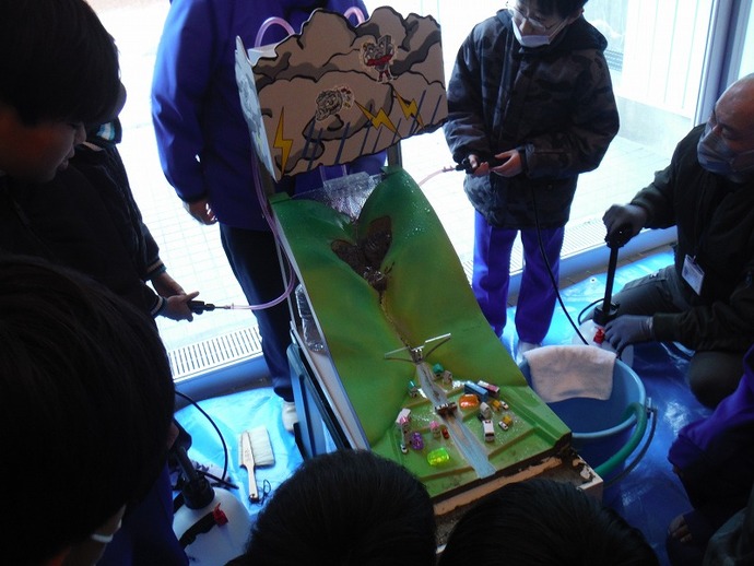土砂災害模型実験