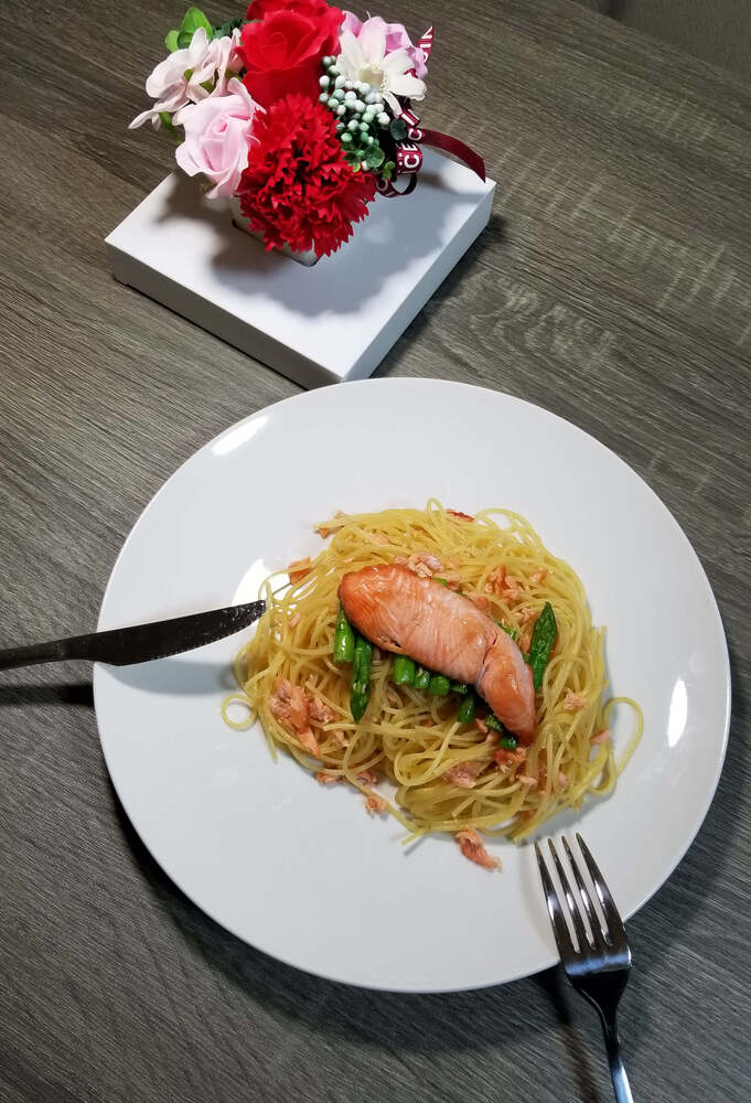 頑張れ大谷選手!塩パスタより美味しいトラウトパスタ