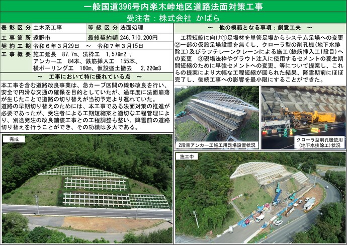 【令和8年1月19日掲載】令和7年度優良県営建設工事表彰を受賞した工事の工事概要や取組みを紹介します！