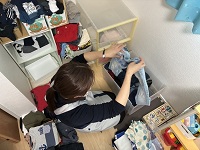 子ども服の仕分け