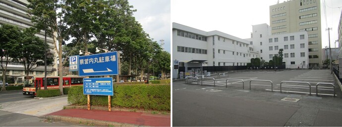 【令和8年5月22日掲載】岩手県営内丸駐車場の利用休止のお知らせ。 利用休止期間：5月22日（金曜日）～5月25日（月曜日）。御迷惑をおかけしますが、何卒、御理解と御協力をお願いいたします。